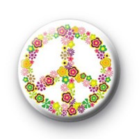 Say Peace With Flowers Badges