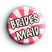 Pink and Cream Bridesmaid Wedding Badge thumbnail