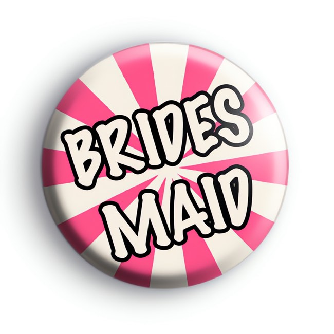 Pink and Cream Bridesmaid Wedding Badge