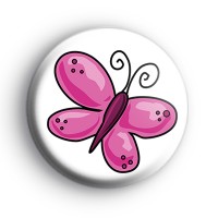 Pink Butterfly Badge