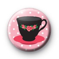 Pink Cup and Saucer Badge