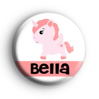 Custom Peach Unicorn Name Badge