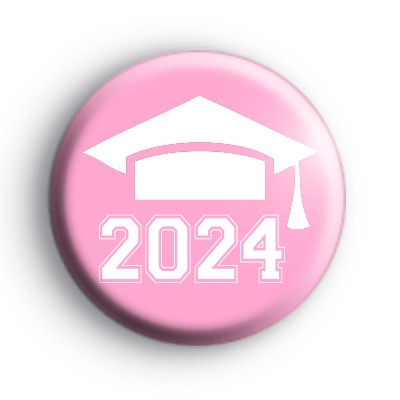 Pink and White Graduate 2024 Badge