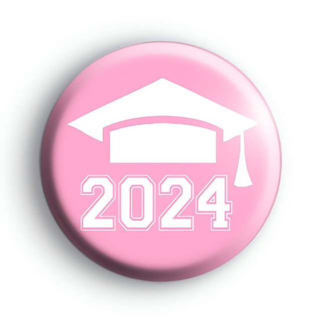 Pink and White Graduate 2024 Badge