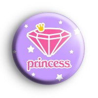 Princess Diamond Button Badges