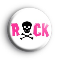 Rock Pink Skull Badge