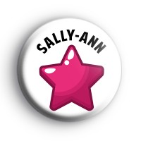 Pink Star Custom Name Badge