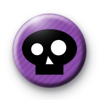 Purple and Black Skull Badge