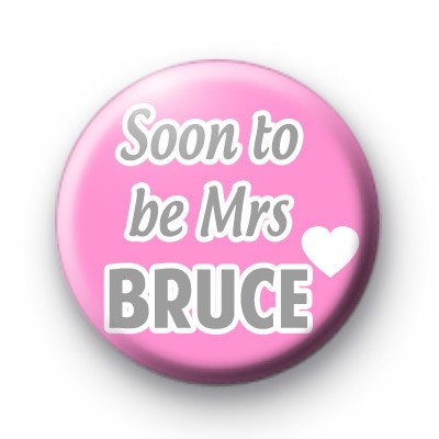 Pink and Grey Soon To Be Mrs badge medium