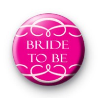 Pink Bride to be Swirl Badge