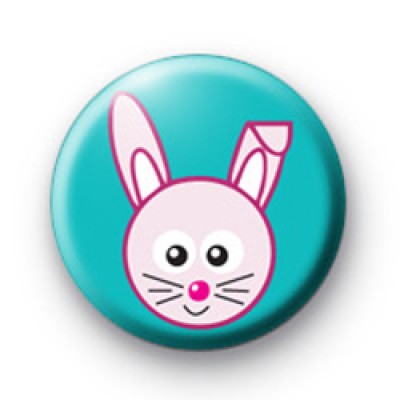 Cute Pink Easter Bunny Badges medium