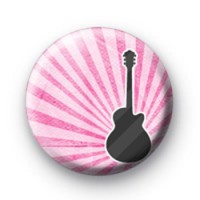 Punky pink guitar badge