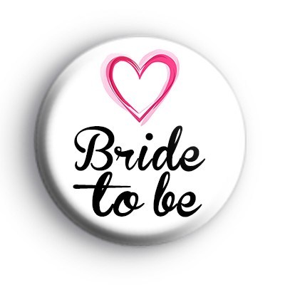 Pink Hearts Bride To Be Badge medium