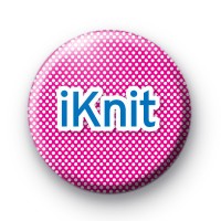 Pink iKnit Button Badges