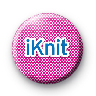 Pink iKnit Button Badges