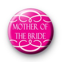 Pink Mother of the Bride Swirl Badge