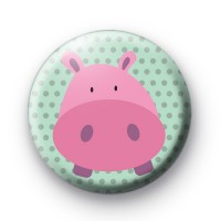 Pink Porky Pig Button Badge