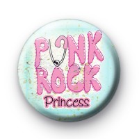 Pink Punk Rock Princess Button Badge