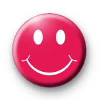 Happy Smiley Face Pink badge