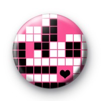 Pink Tetris button badges