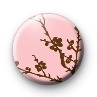 Brown and Pink Blossom Pattern Badge thumbnail