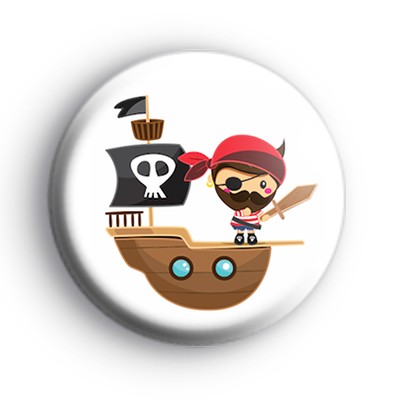 Pirate Captain Button Badge