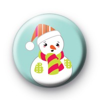 Plump Round Festive Snowman Badge