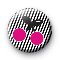 Pink cherry button badges