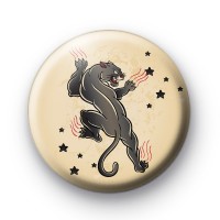 Old School Black Panther Tattoo Button Badges