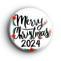 Floral Merry Christmas 2024 Badge