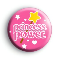 Pink Princess Power Button Badge