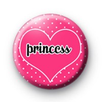 Princess Pink Polka Dot badges
