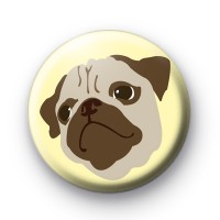 Pug Dog Button Badges