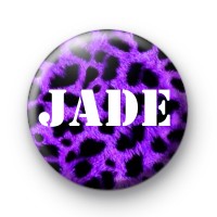 Purple Leopard Print Name Badges
