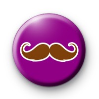 Purple and Brown Moustache Badge