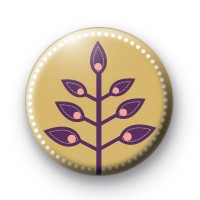 Purple Fern Button Badges