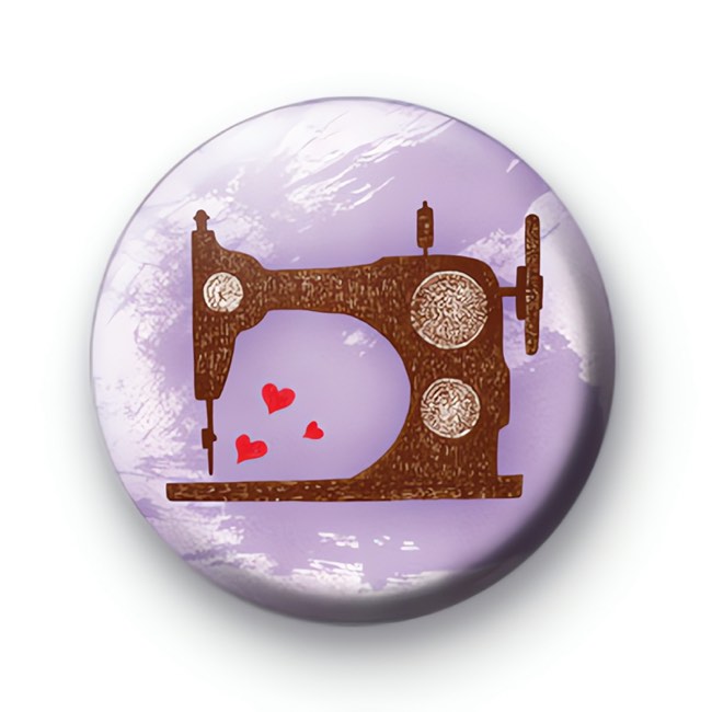 Purple Sewing Machine Badge