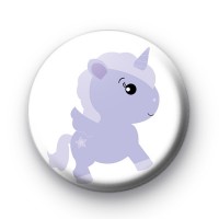 Purple Unicorn Button Badge