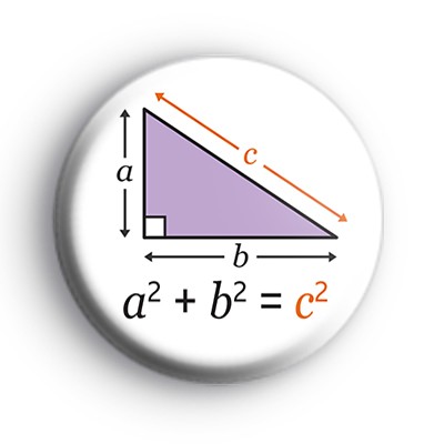 Pythagoras Theorem Maths Badge medium