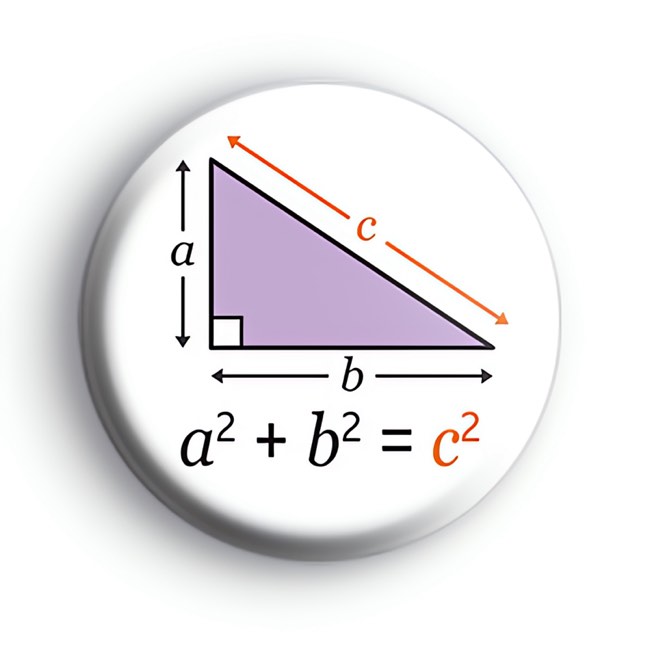 Pythagoras Theorem Maths Badge