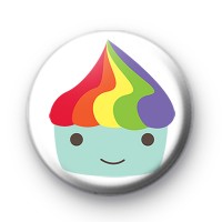 Rainbow Cupcake pin badge
