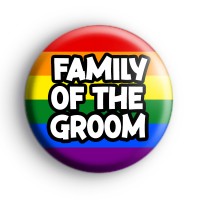 Rainbow Family Of The Groom LGBTQ Badge