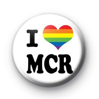 I Love MCR Rainbow Heart Badges
