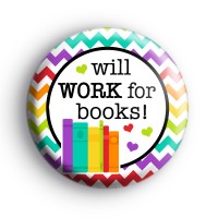 Rainbow Will Work For Books Badge