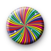 Funky Rainbow Swirl Button Badges
