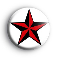 Red and Black Punk Star Badges