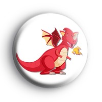 Fire Breathing Red Dragon Badge