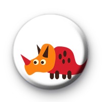 Red and Orange Dinosaur Badge