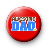 Red Awesome Dad Badges