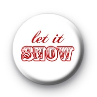 Red Let It Snow Button Badge thumbnail